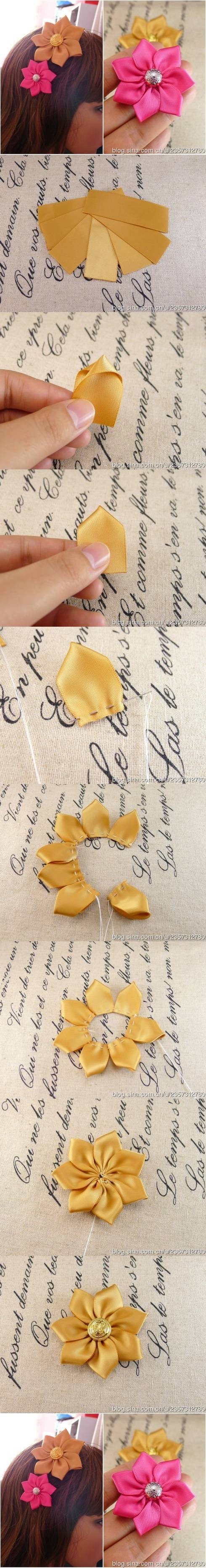 DIY Easy Ribbon Flowers DIY Easy Ribbon Flowers