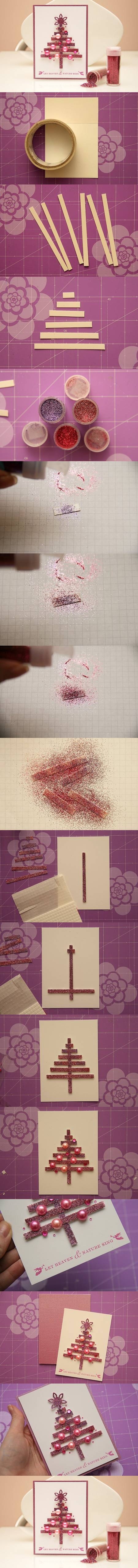 DIY Strips Paper Christmas Card DIY Strips Paper Christmas Card