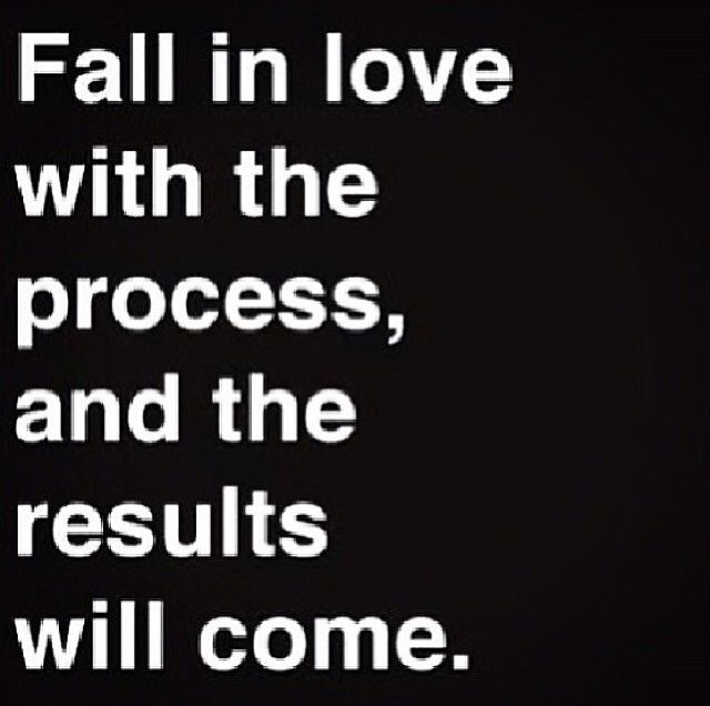 Fall in Love With the Process Fall in Love With the Process