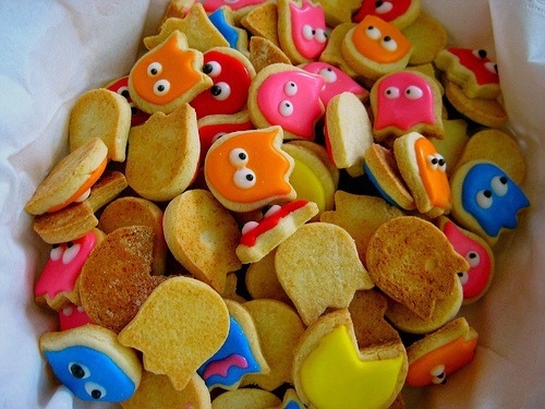 Pacman ghost cookies