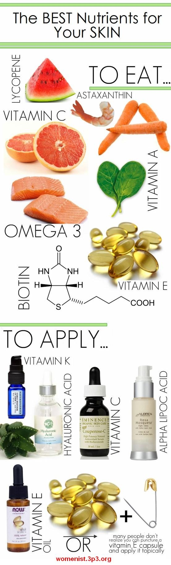 The best nutrients for your skin The best nutrients for your skin