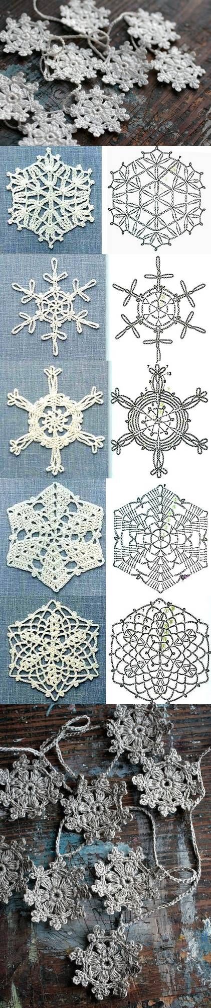 DIY Crochet Snowflakes Tutorials