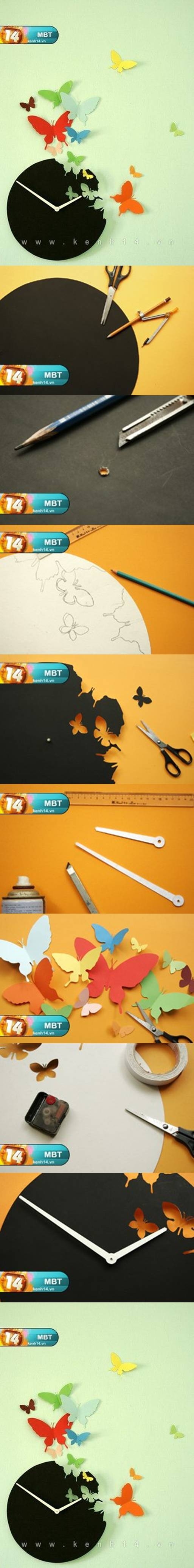 DIY Butterfly Clock