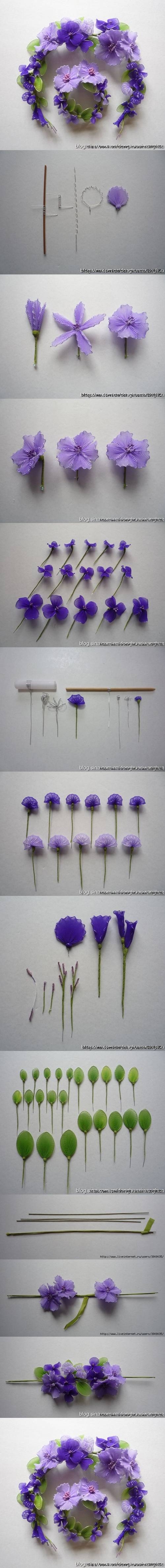 DIY Wire Nylon Flowers DIY Wire Nylon Flowers