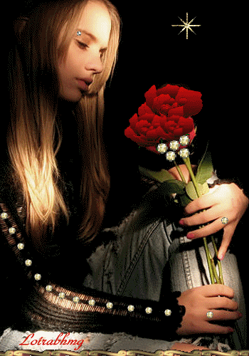 Girl with Red Rose