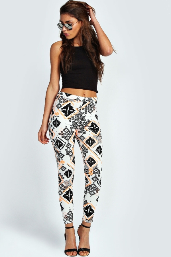 Aztec Pants with Cropped Top & Sandals