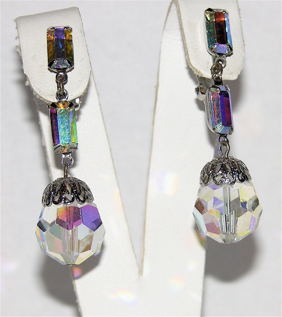 Crystal & Rhinestone Drop Earrings Crystal & Rhinestone Drop Earrings