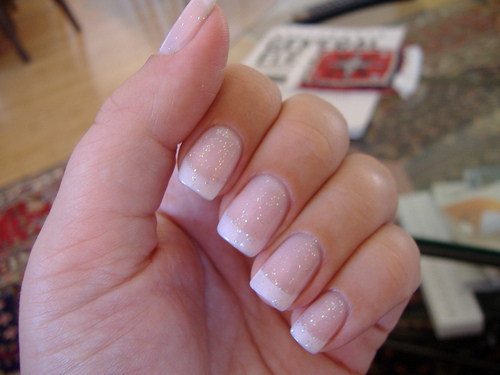 Glitter manicure nails Glitter manicure nails