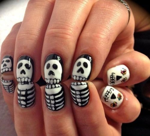 Skeleton nails Skeleton nails