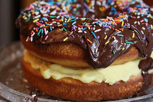 Chocolate donut sandwich Chocolate donut sandwich