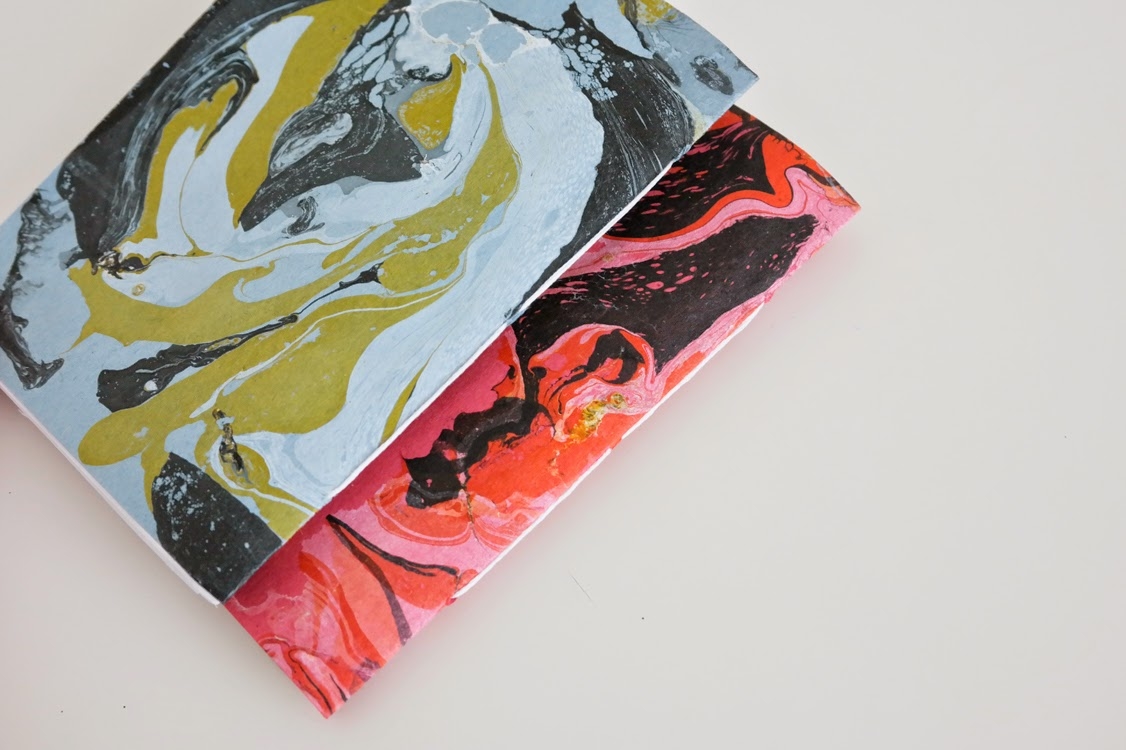Craft marbled notebook diy