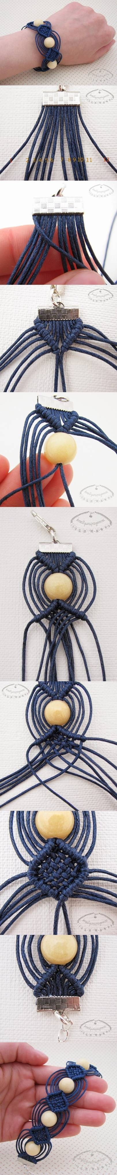 DIY Macrame Beads Bracelet