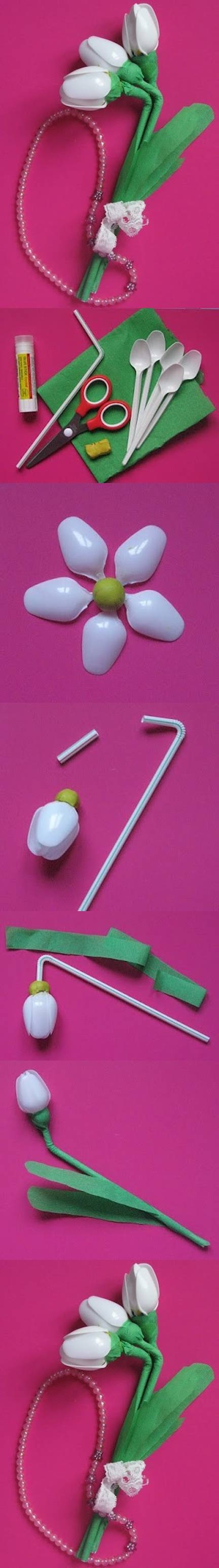 DIY PlasticSpoon Flowers DIY PlasticSpoon Flowers