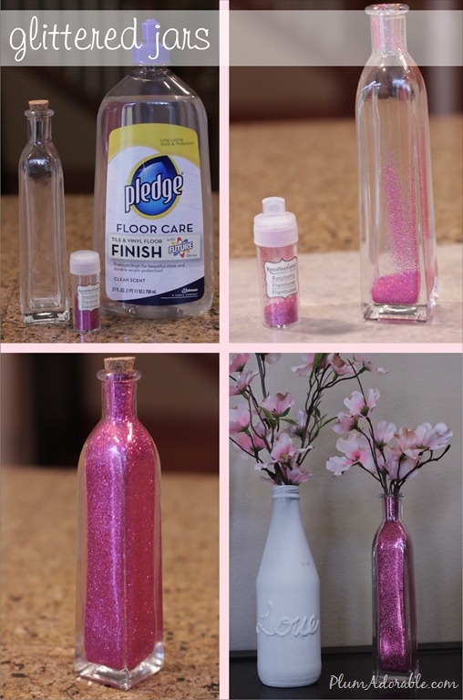 DIY Glittered Jars