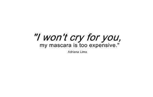 I wont cry for you
