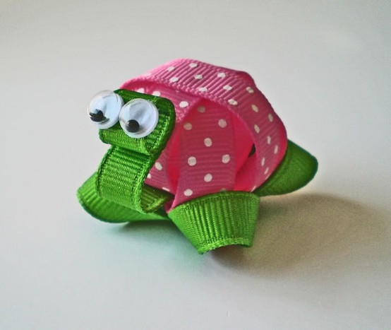 Turtle Ribbon Hair Clip Turtle Ribbon Hair Clip