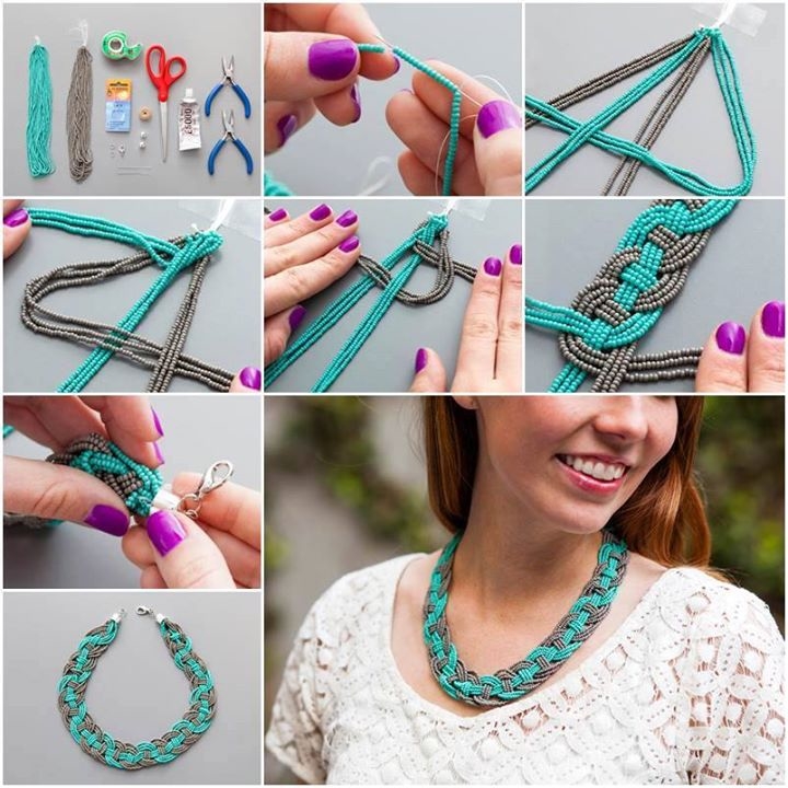 DIY Woven Bead Necklace DIY Woven Bead Necklace