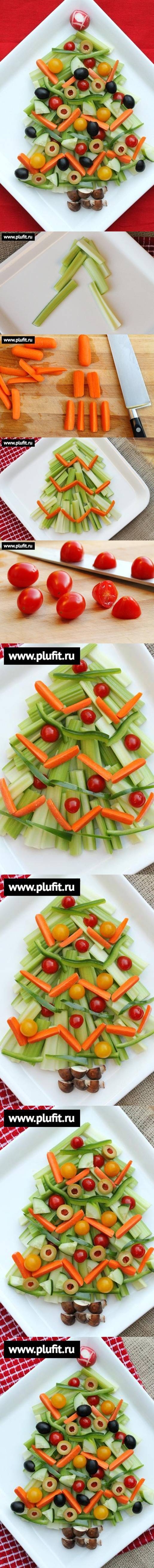 DIY Vegetable Christmas Tree Snack