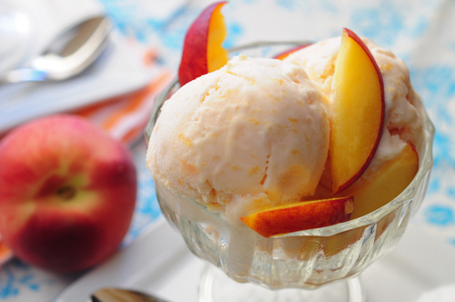 Peach ice cream