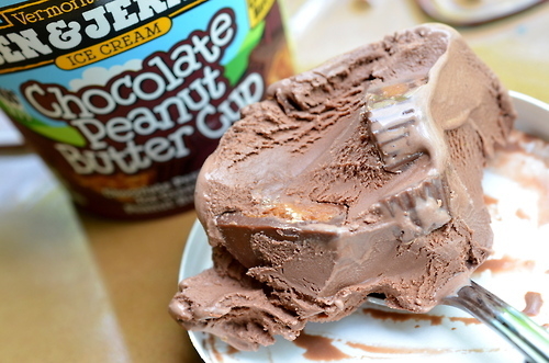 Ben and Jerry chocolate peanut butter cup
