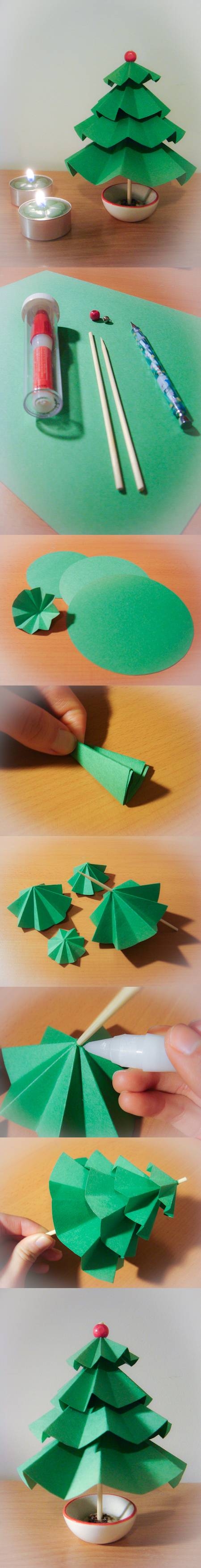 DIY Paper Christmas Trees DIY Paper Christmas Trees