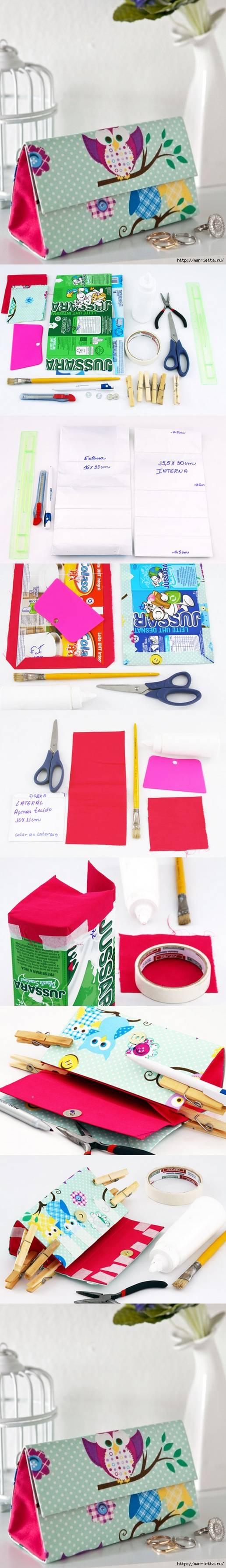 DIY Milk Box Clutch Handbag DIY Milk Box Clutch Handbag