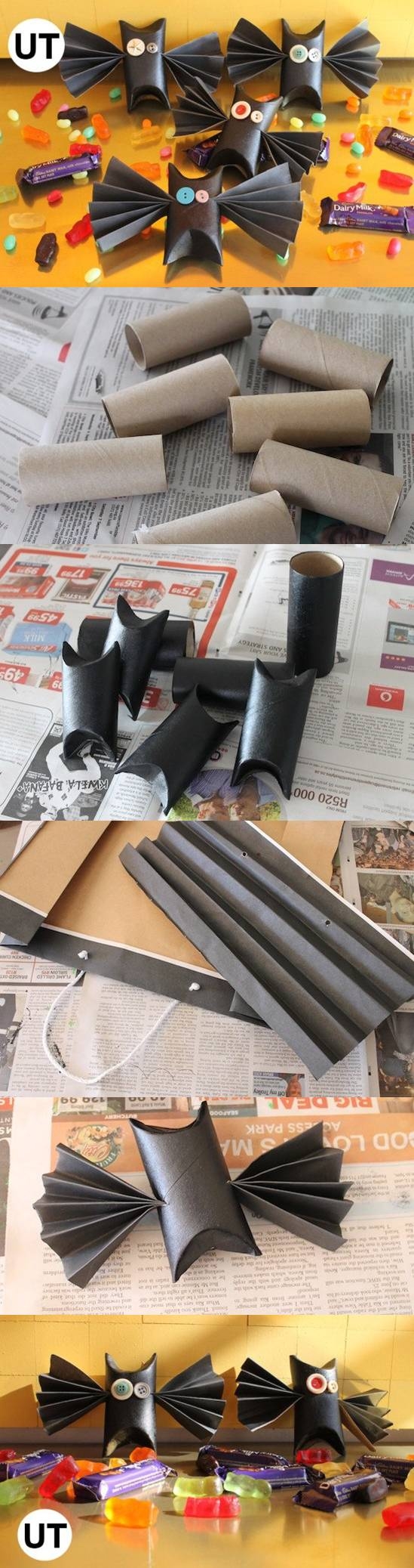 DIY Toilet Paper Roll Bats Tutorial DIY Toilet Paper Roll Bats Tutorial