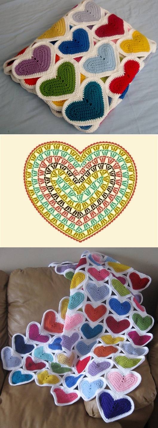 DIY Heart Baby Blankets Crochet Pattern DIY Heart Baby Blankets Crochet Pattern