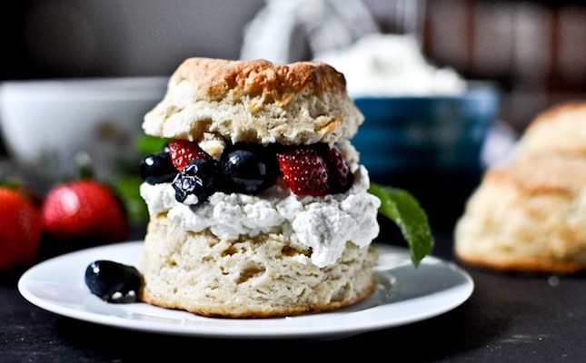 Strawberry Blueberry Vanilla Bean Shortcake