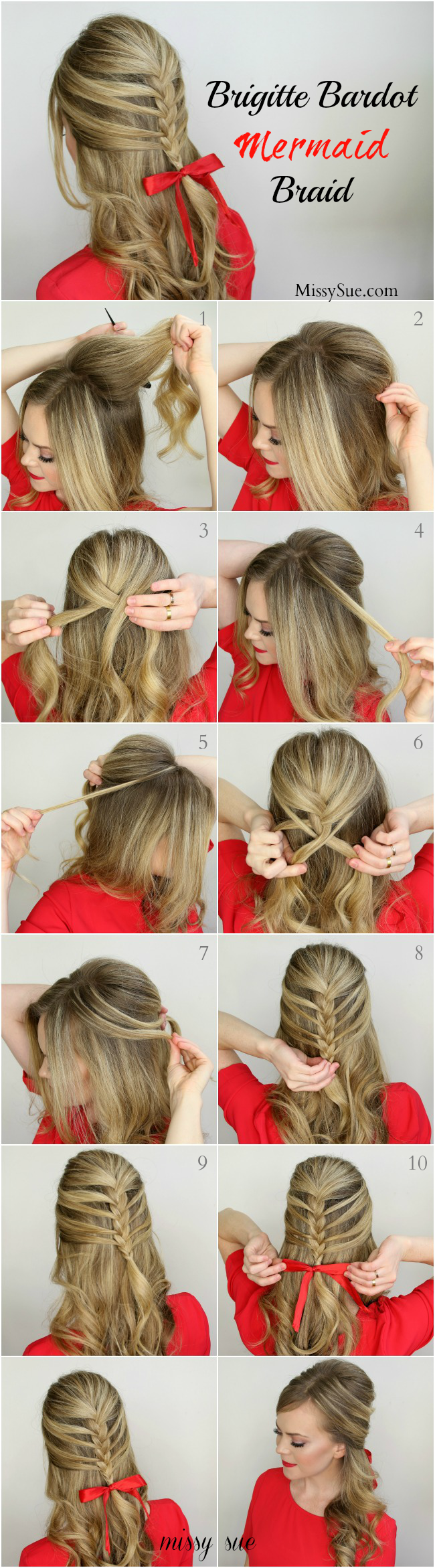 DIY Brigitte Bardot Mermaid Braid