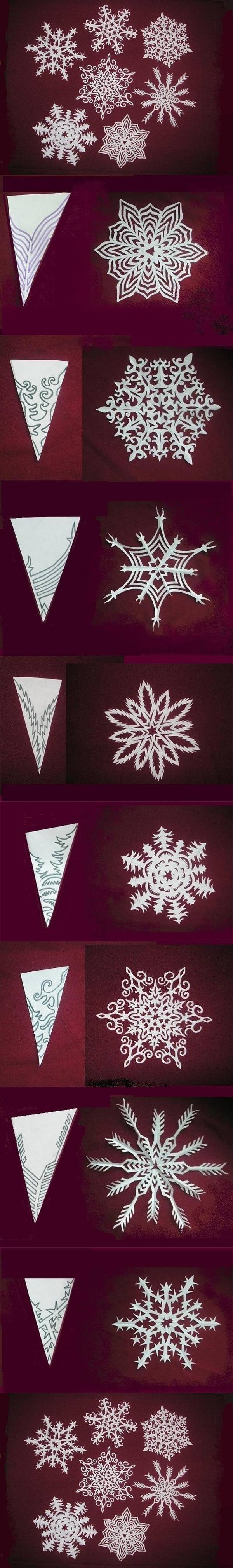 DIY Snowflakes Paper Pattern Tutorial DIY Snowflakes Paper Pattern Tutorial