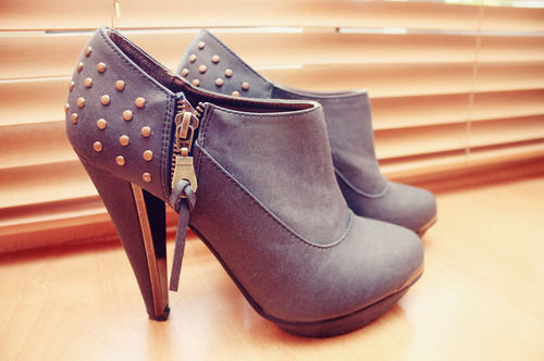 Booties with Studs & Side Zipper Booties with Studs & Side Zipper