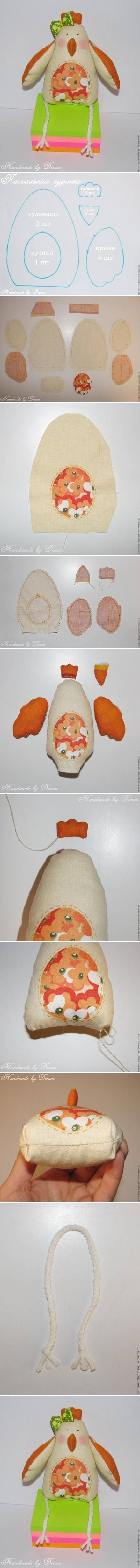DIY Small Fabric Hen