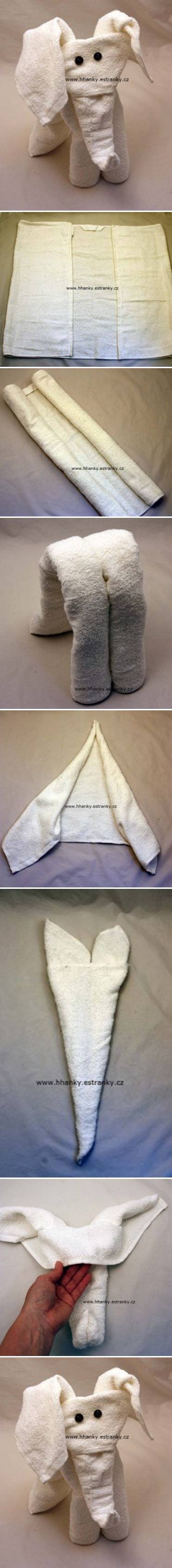 DIY Towel Elephant
