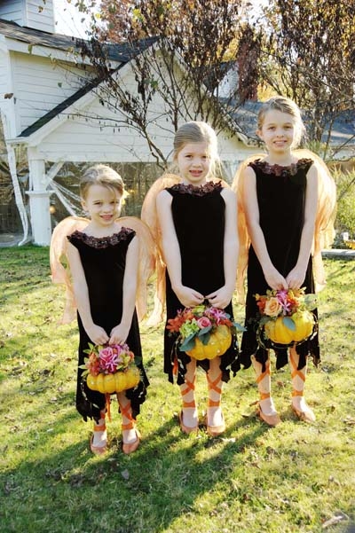 Pumpkin flower girls