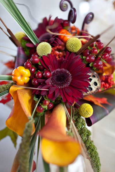 Mini pumpkin flower bouquet