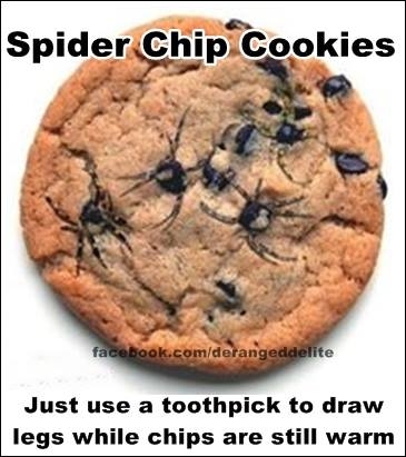 Spider chip cookies Spider chip cookies