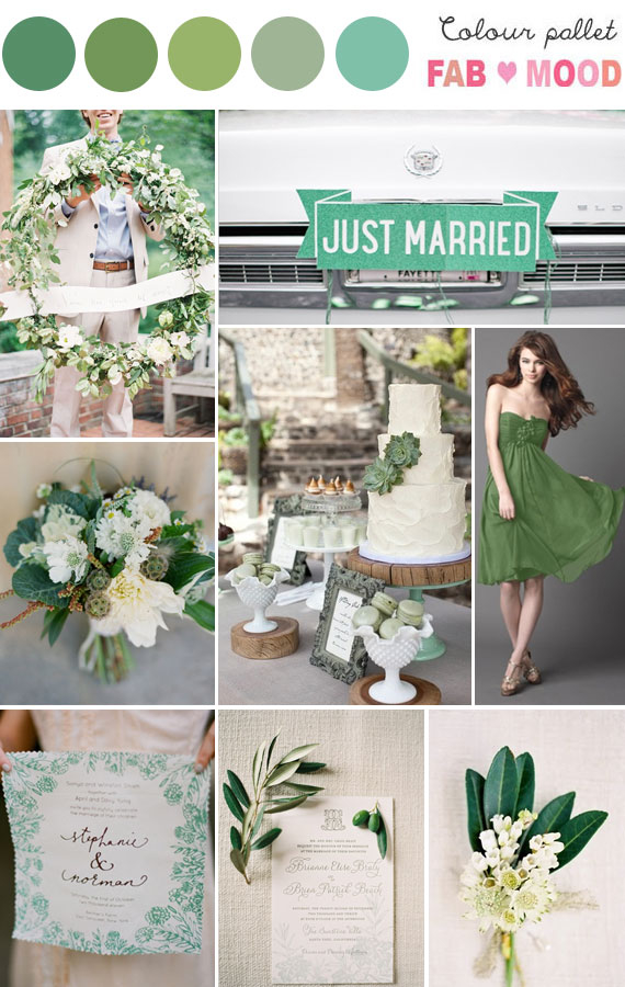 GREEN WEDDING COLOUR PALETTE GREEN WEDDING COLOUR PALETTE