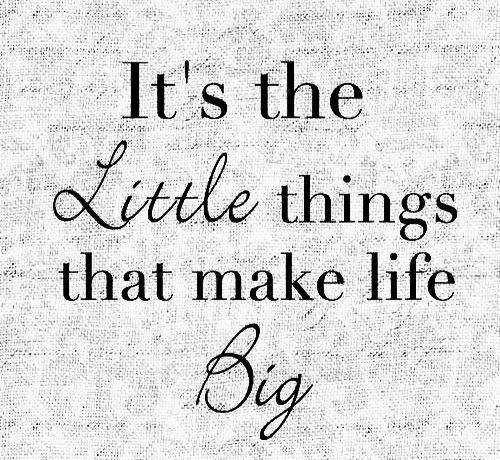 The little things The little things