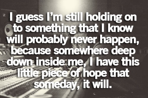 I am still holding on