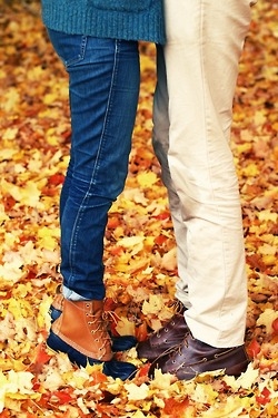 Kissing in the leaves