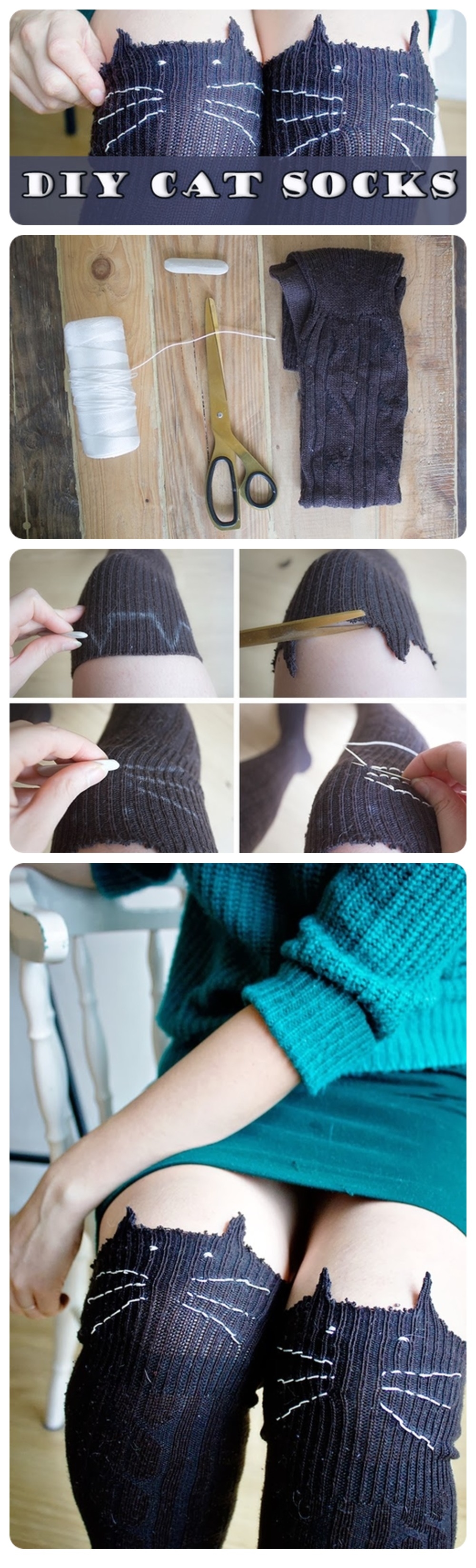 DIY Cat Socks DIY Cat Socks