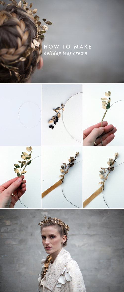 DIY Holiday Leaf Crown DIY Holiday Leaf Crown