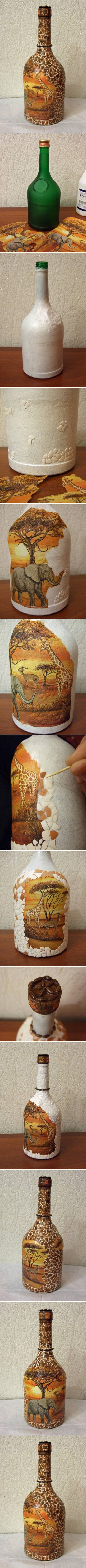 DIY African Motif Bottle