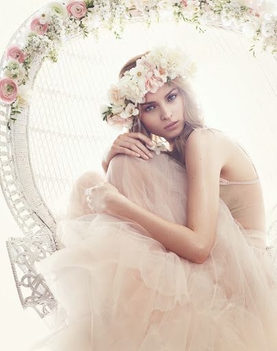 Bride with Floral Garland