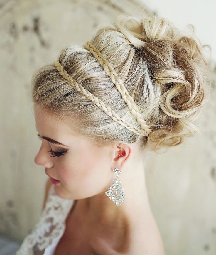Updo with Braid for Bride