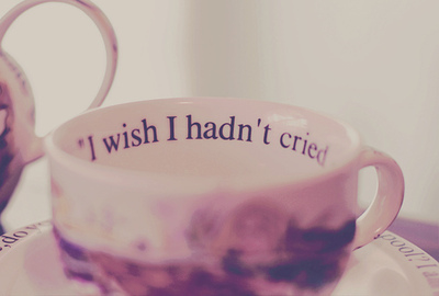 I wish i hadnt cried