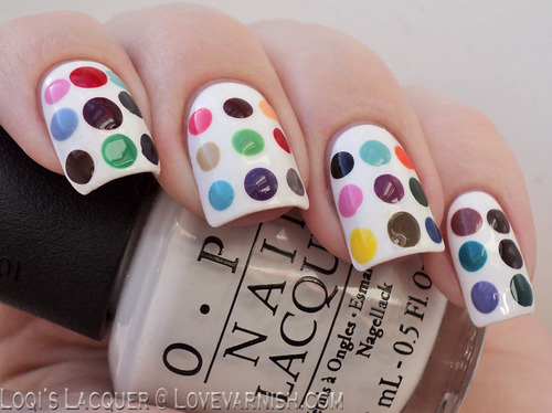 Polka dot nails Polka dot nails