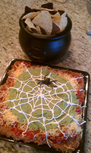 Halloween five layer dip