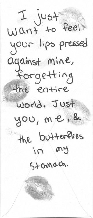 I want to feel your lips